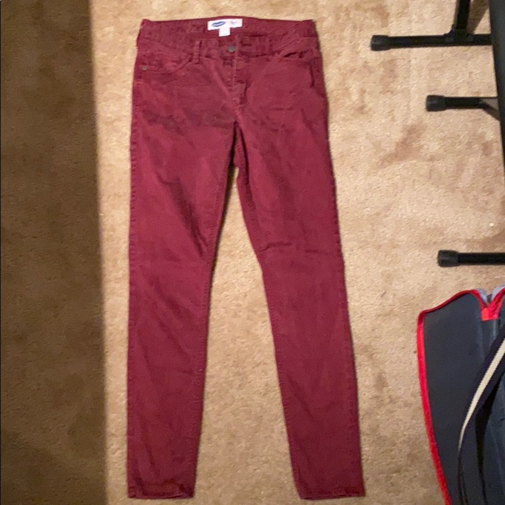 Red Old Navy Rockstar Super Skinny Pants